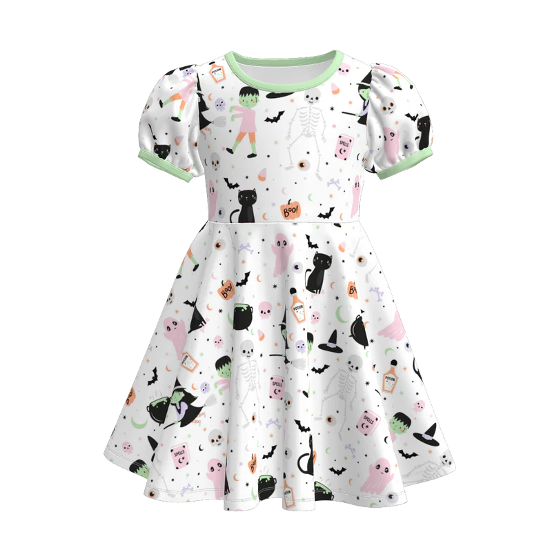Custom moq 5 each style eta 6-7weeks baby girls summer short sleeve dress