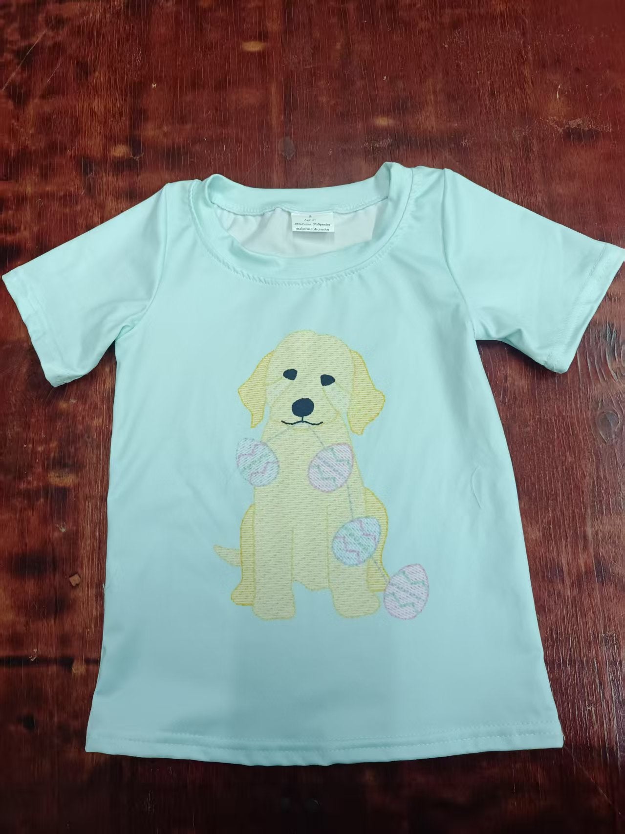 Custom moq 3 eta 6-7weeks baby boys clothes puppy short sleeve shirt