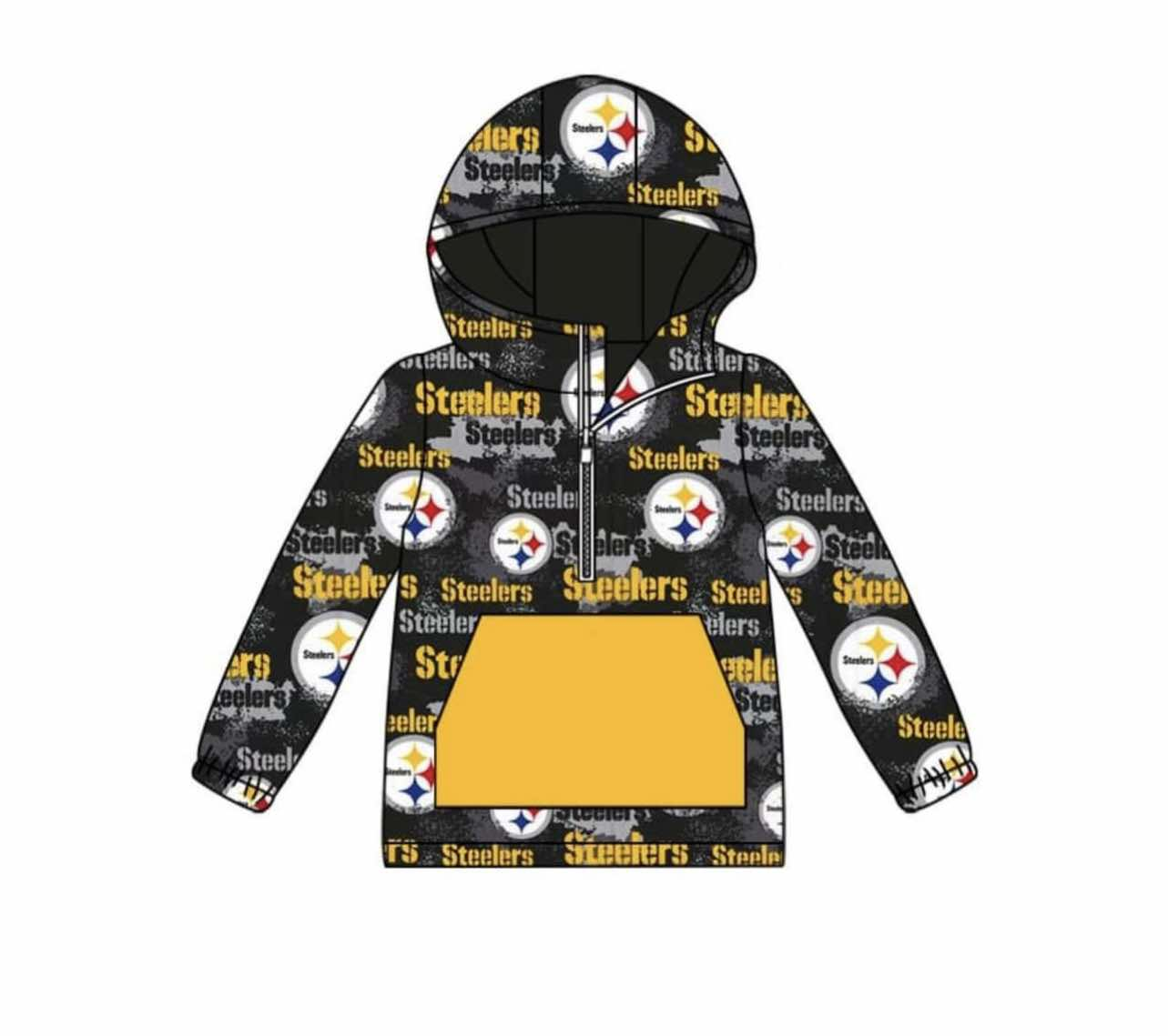 custom moq 3 eta 6-8weeks adult steelers jacket xs-5xl