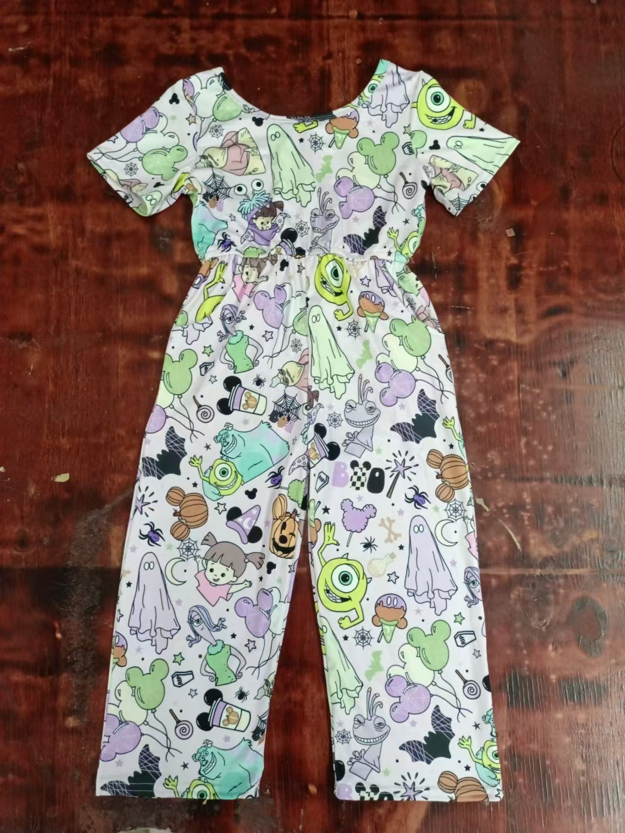 Custom moq 3 eta 6-7weeks Big Eyed Animals-Furry Short Sleeve Long Bodysuit
