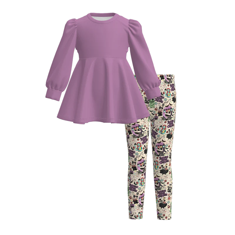Custom moq 5 each style eta 6-7weeks baby girl clothes long sleeve pants sets 1 and sets 6-25.7.19