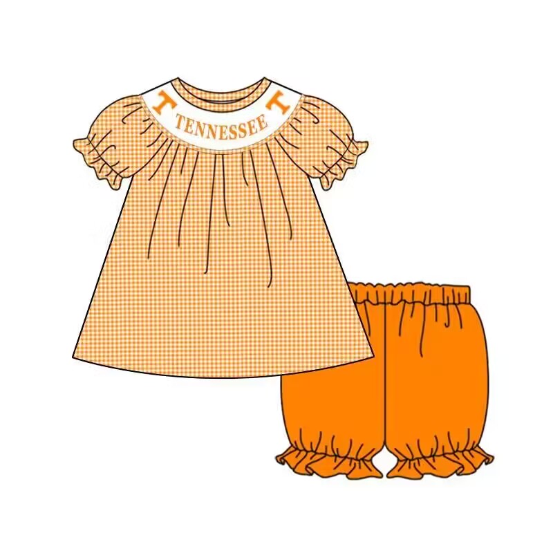 Deadline August 30 custom no moq eta 6-7weeksOrange lettering short-sleeved shorts suit