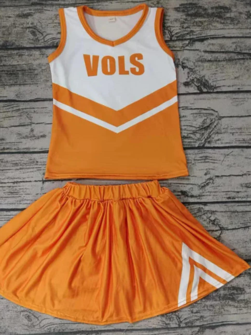 Deadline August 19 custom no moq eta 6-7weeks Orange Cheerleading Suit