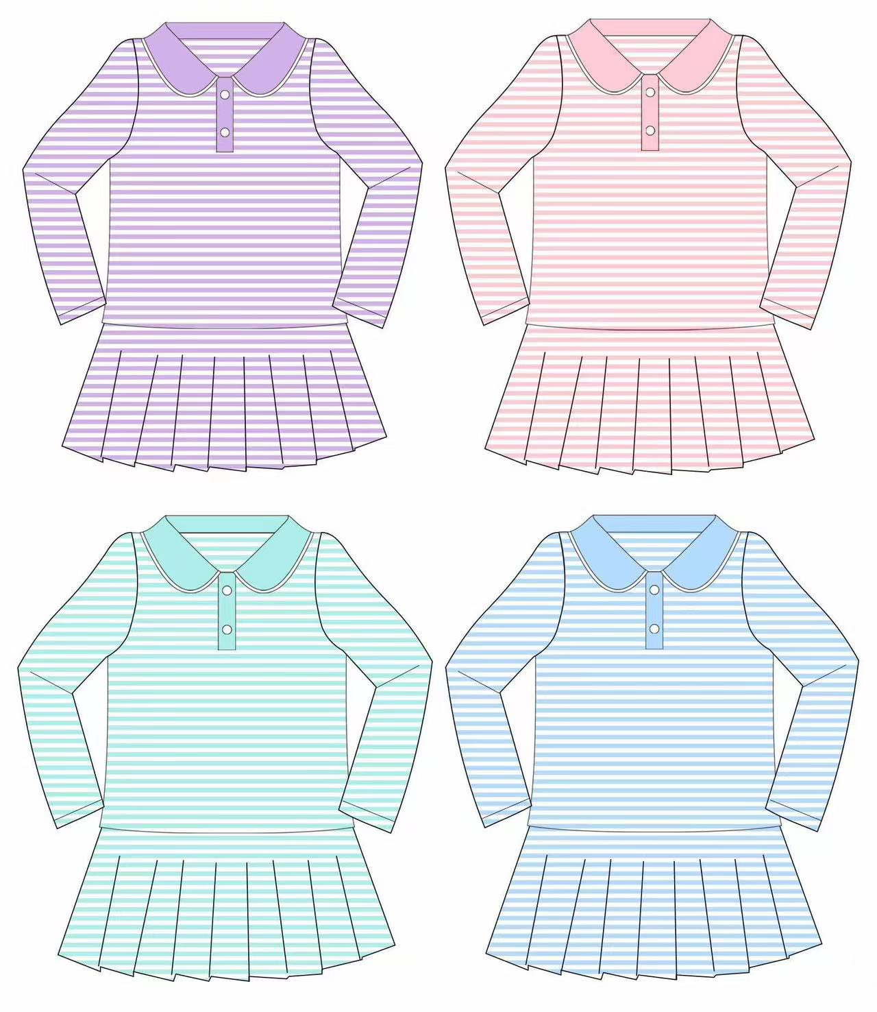 Custom moq 5 each style eta 6-7weeks baby girl clothes long sleeve dress 4-25.8.4