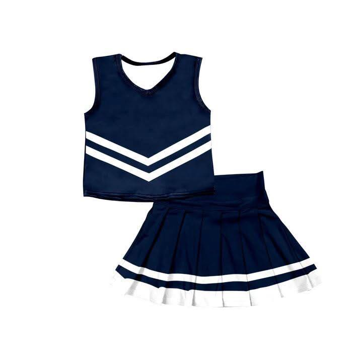 Custom moq 5 each style eta 6-7weeks baby girl clothes team short sleeve skirt sets-25.8.11