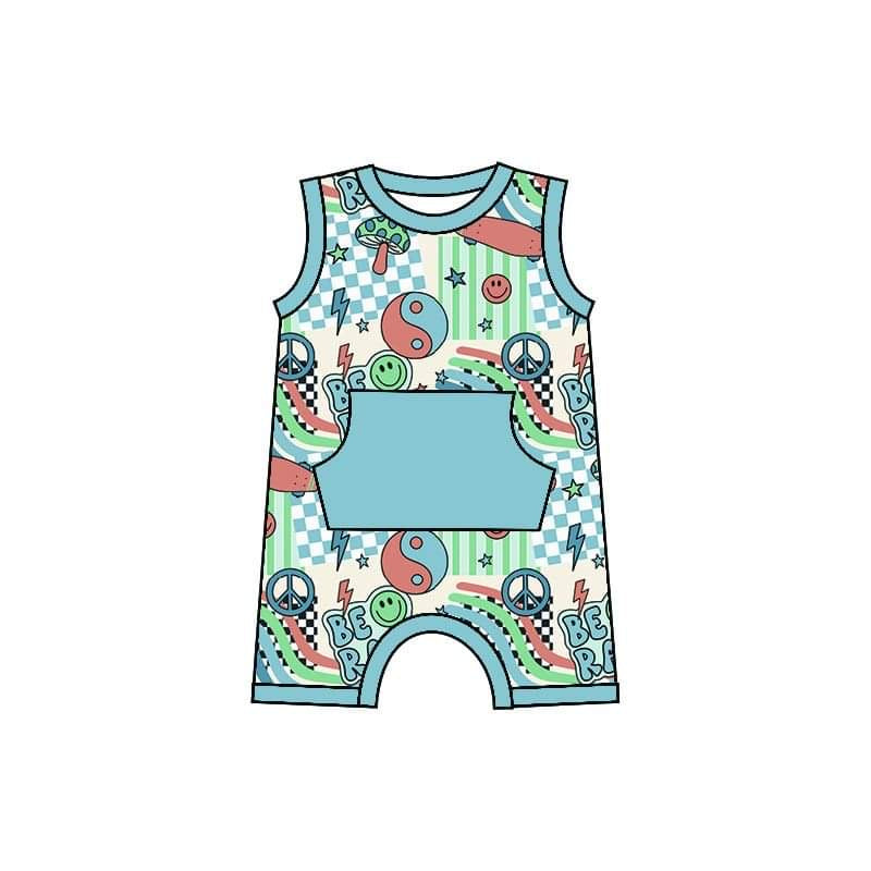 Deadline April 22 Boy's smiley rompers