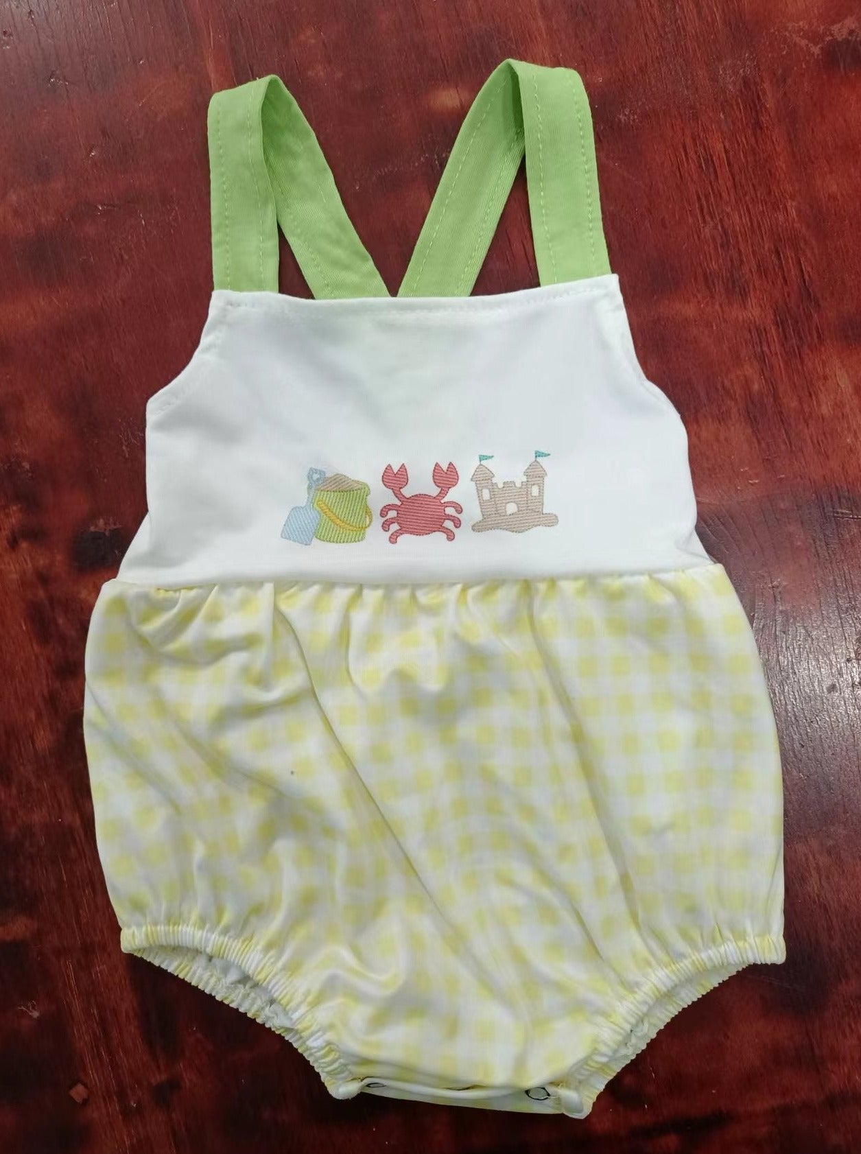 custom moq 5 eta 4-6weeks mix size baby boys clothes crab vest sleeveless summer Romper