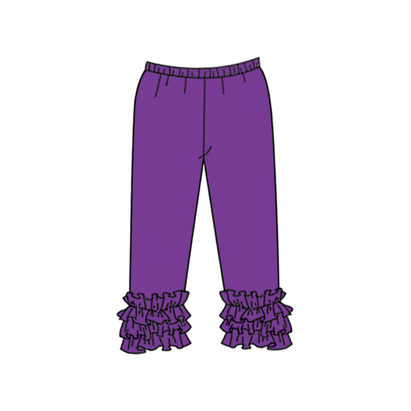 Deadline October 30 custom no moq eta 6-8weeks Purple Pleated Hem Trousers