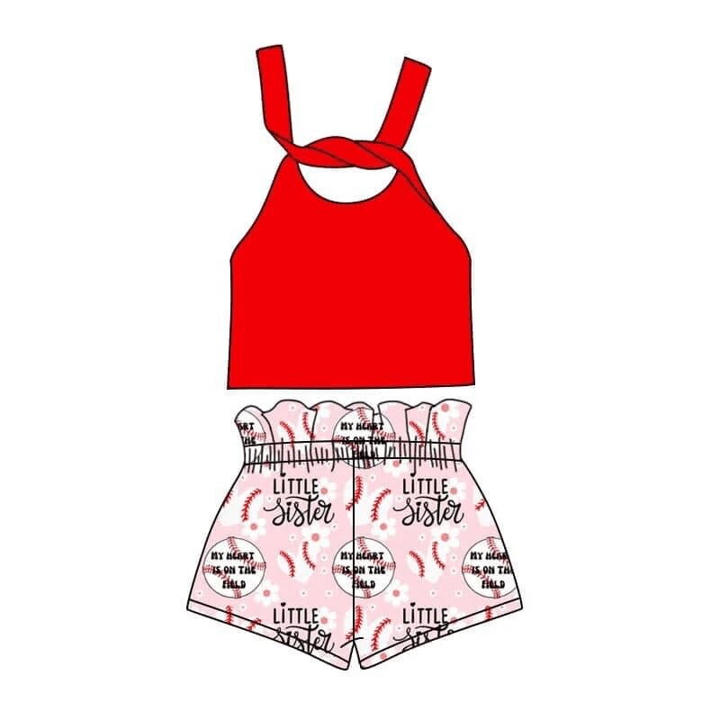 Deadline: May 26 custom no moq eta 5-6week Red top and shorts set
