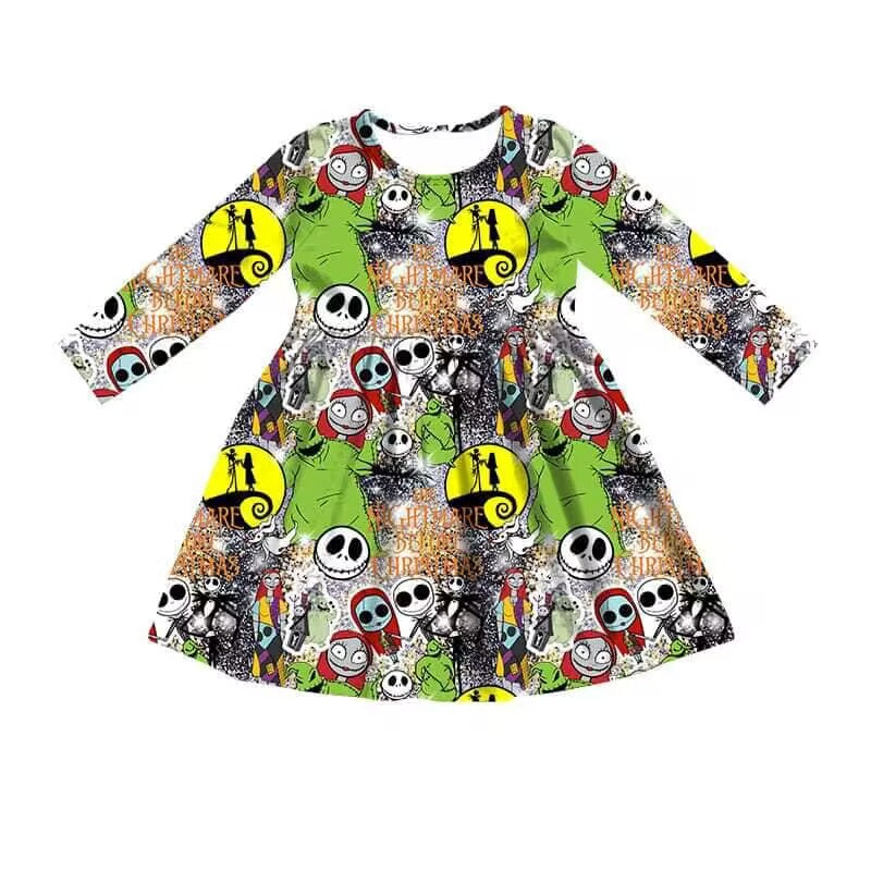 custom moq 5 eta 6-7weeks baby girls clothes Long-sleeved nightdress Summer dresses