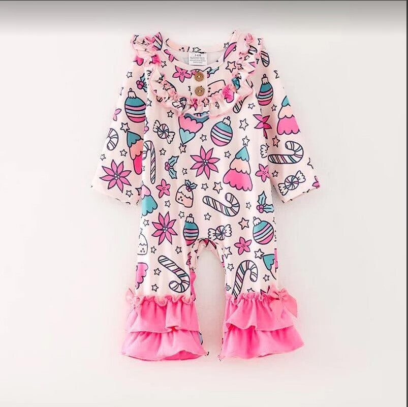 Deadline September 10 custom no moq eta 6-8weeks Lotus pink star candy lace collar long romper