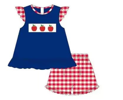 Deadline MAY 7 Girls Apple Girls Short Sleeve Shorts Set