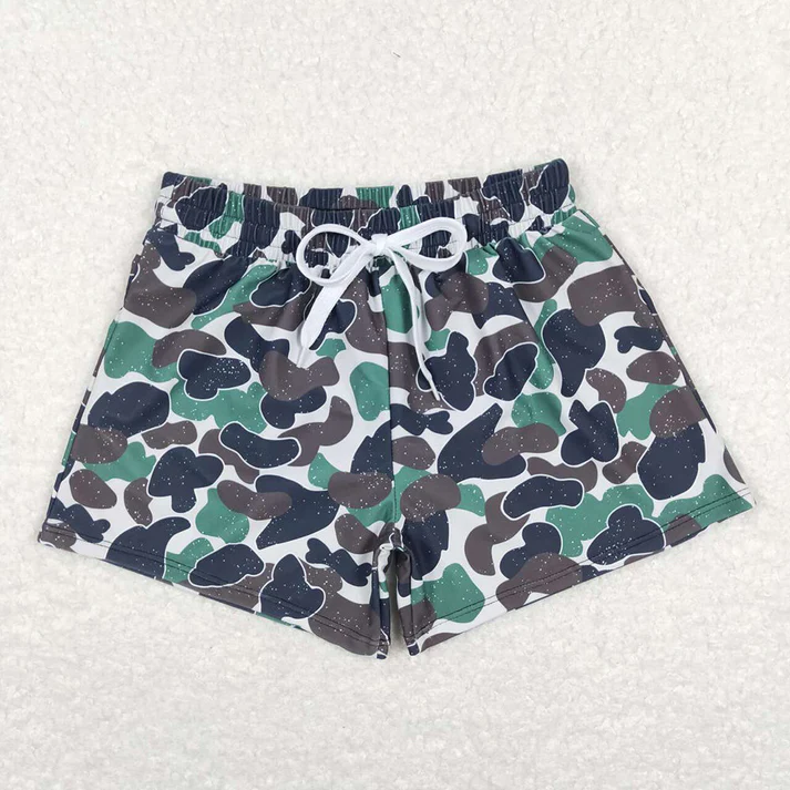 RTS NO MOQ baby boy clothes camouflage summer swim trunks