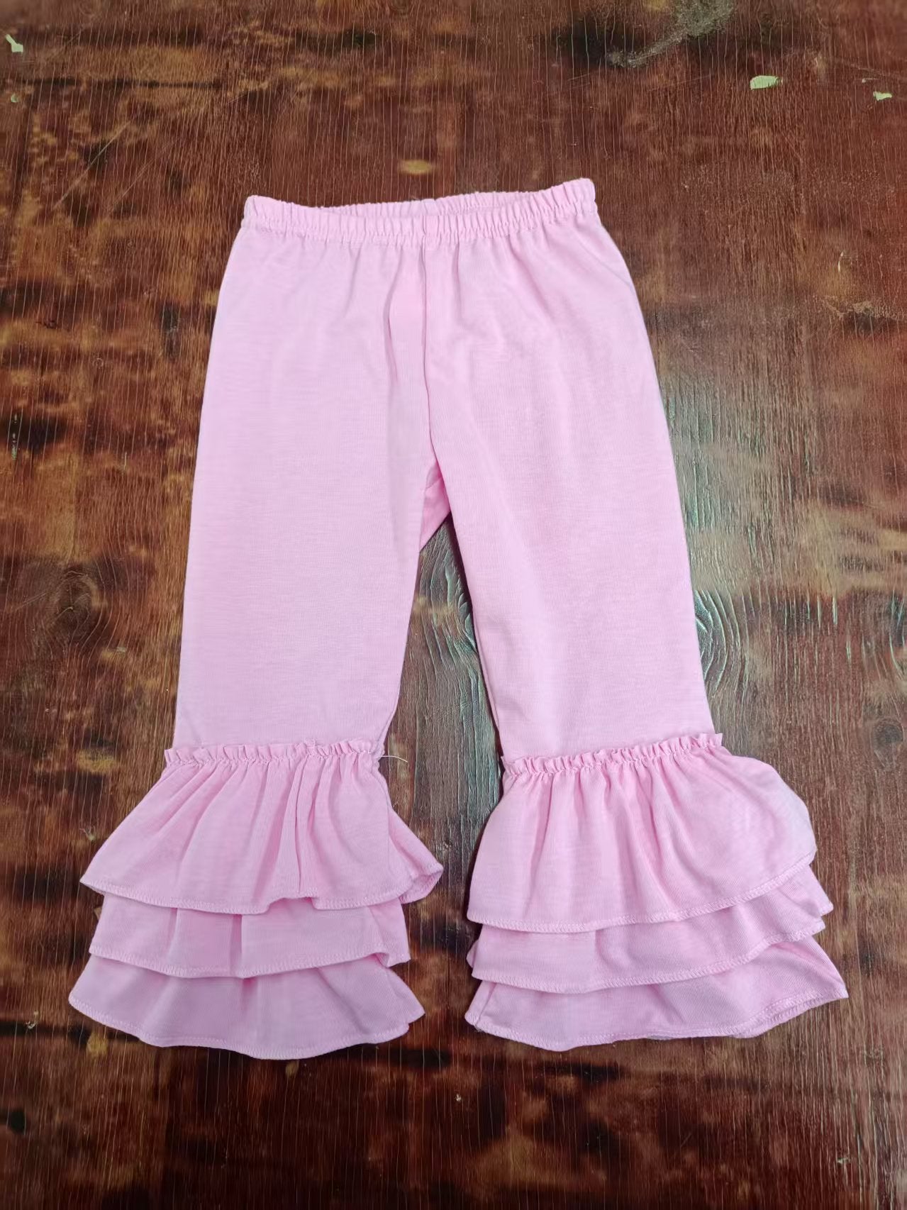 Custom moq 3 eta 6-7weeks baby girl clothes pink lace long Pants