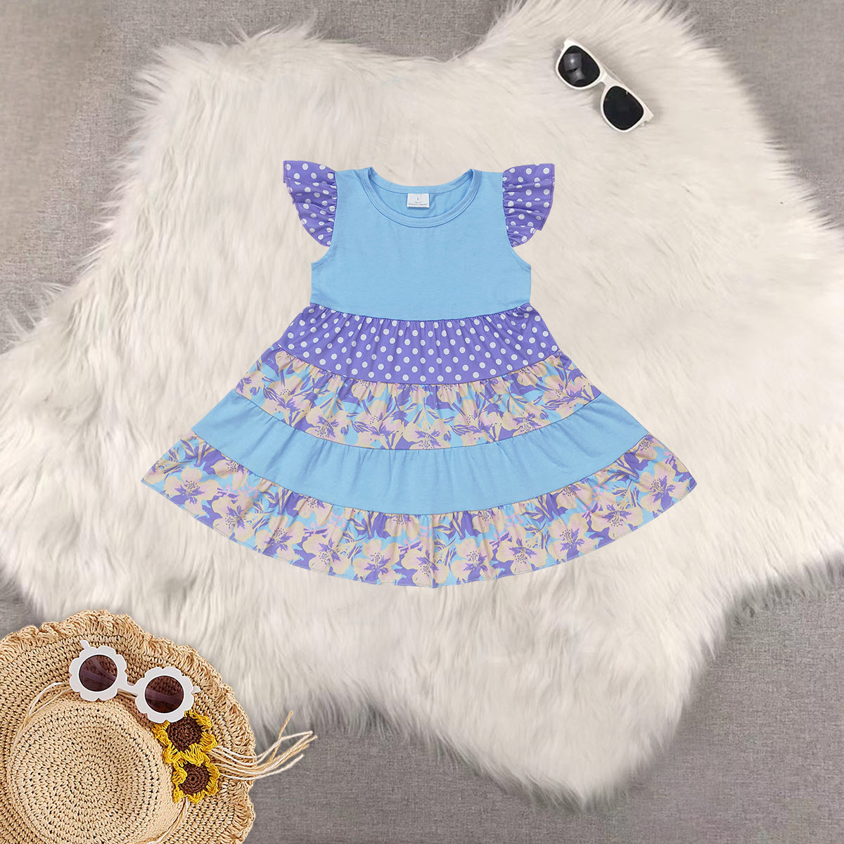 RTS baby girls clothes short Sleeve dress