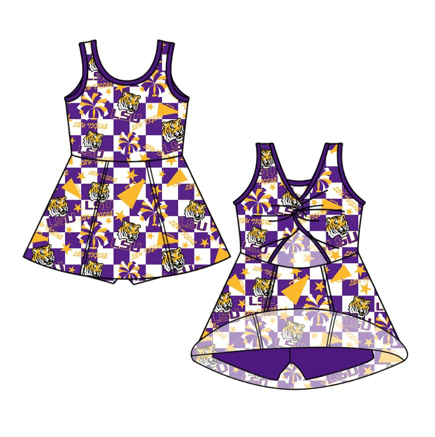 Custom moq 5 mix size milk silk summer teams baby girls clothes team bow purple sleeveless skirts sets and dress 1 and dress 2 and dress 3-25.7.4