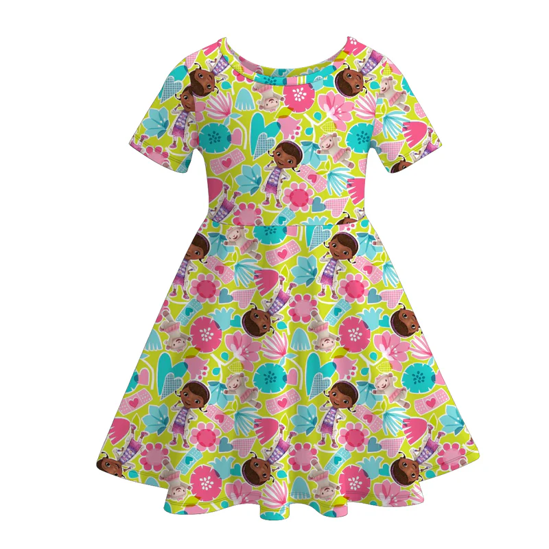 Custom moq 5 each style eta 6-7weeks milk silk baby girls summer short sleeves dresses 6-25.7.16