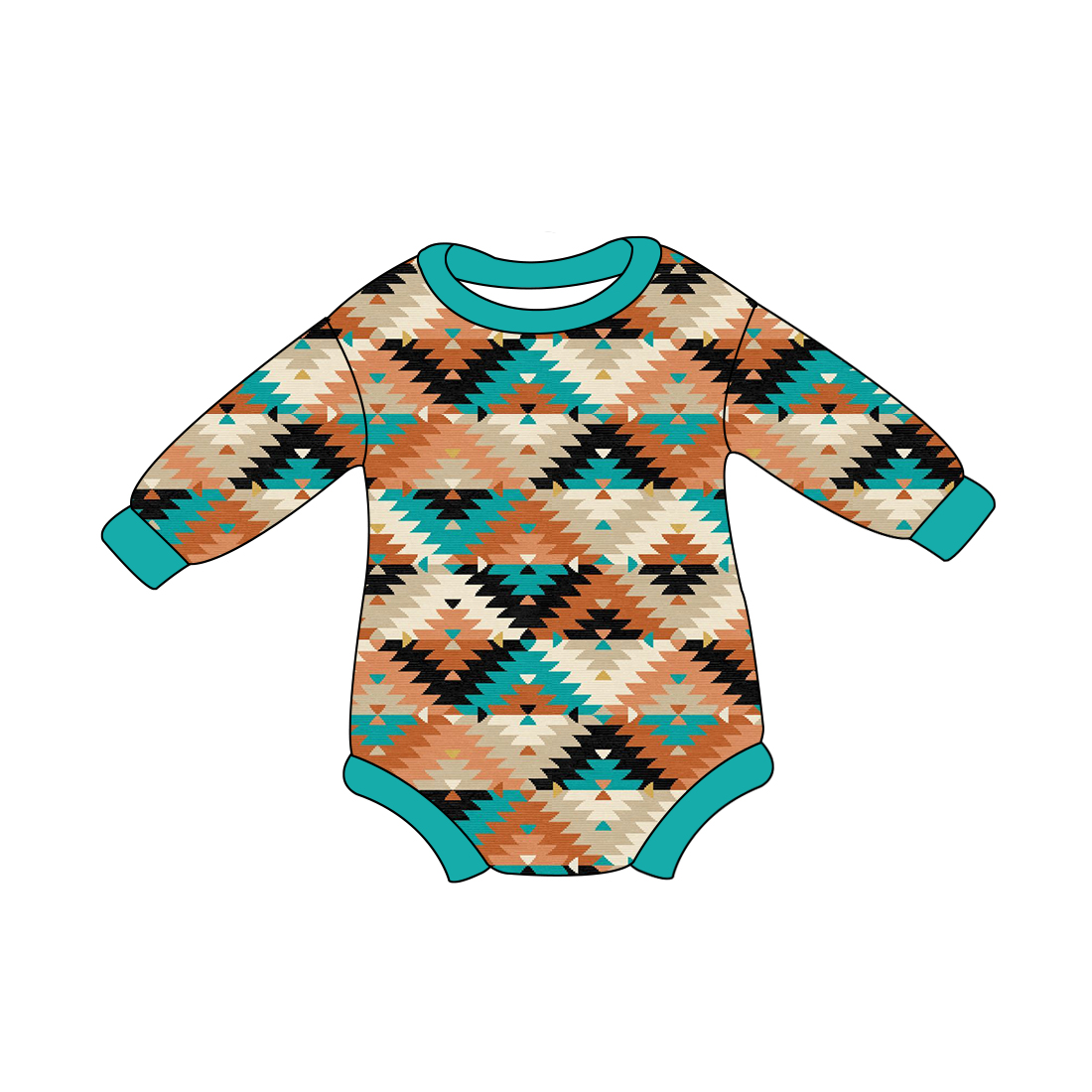 Custom moq 5 each style eta 6-7weeks baby boy clothes geometric long sleeve top and romper-25.8.5