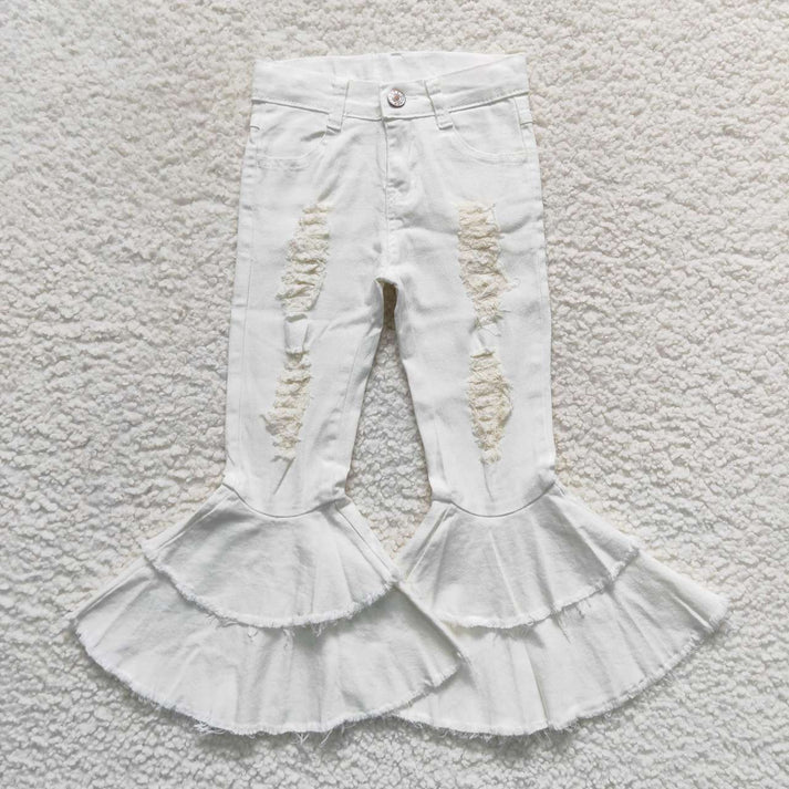 RTS NO MOQ Sibling Baby Girls Clothes Jeans: Flared & Ripped