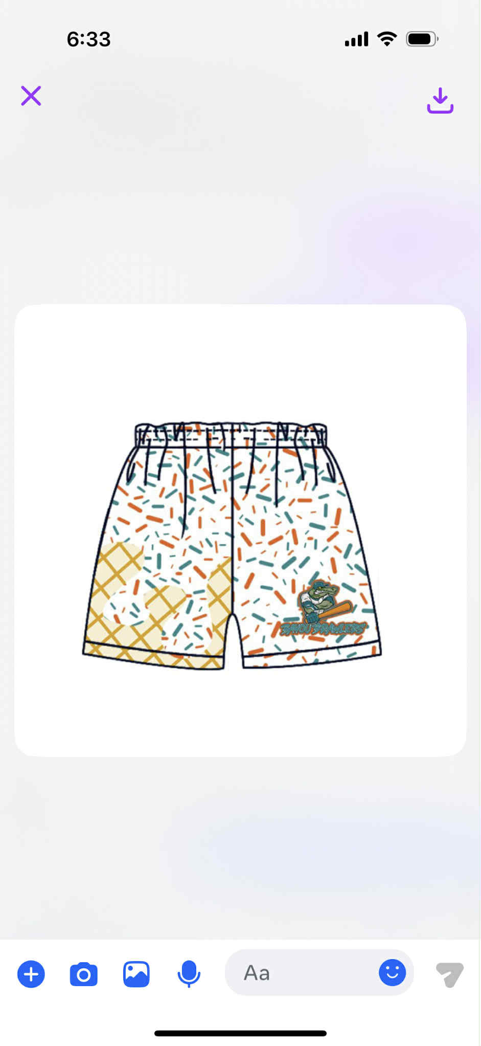 Custom moq 8 mix size milk silk Summer ice cream shorts