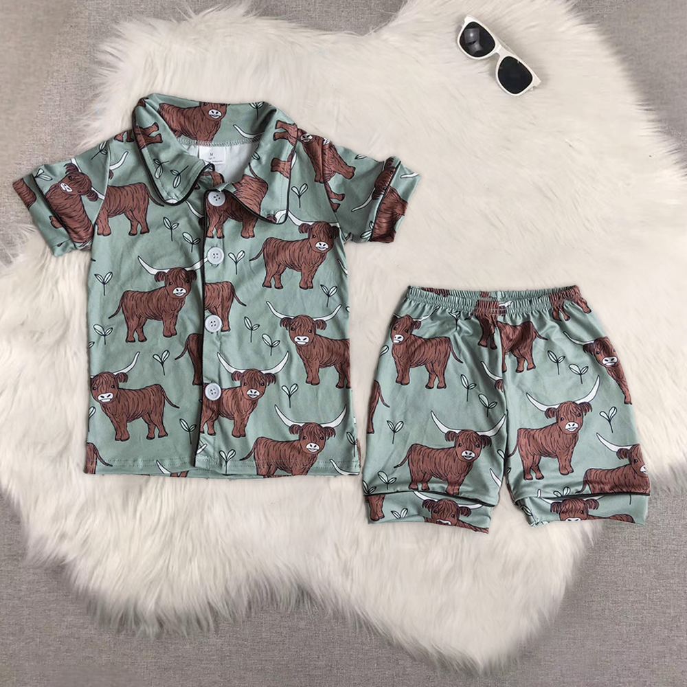 RTS NO MOQ Sibling Baby boy clothes Short Sleeve shorts Suits
