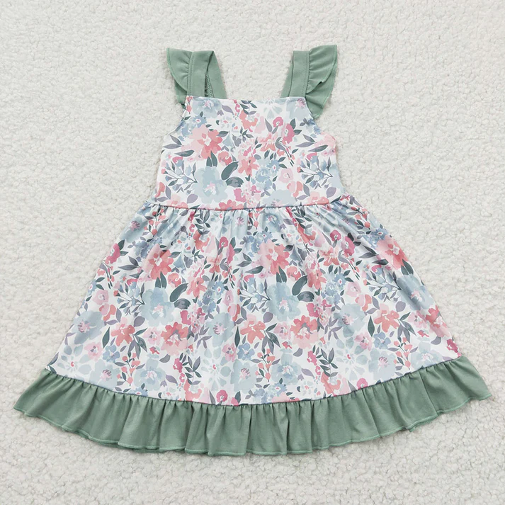 RTS Boys and girls floral Short Sleeve Shorts sets dress