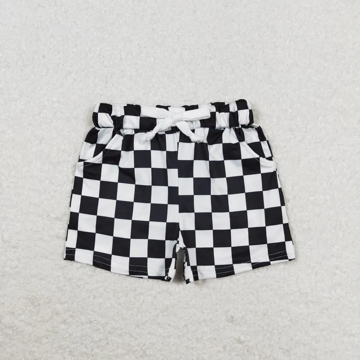RTS NO MOQ Sibling Baby girls clothes Summer plaid Shorts