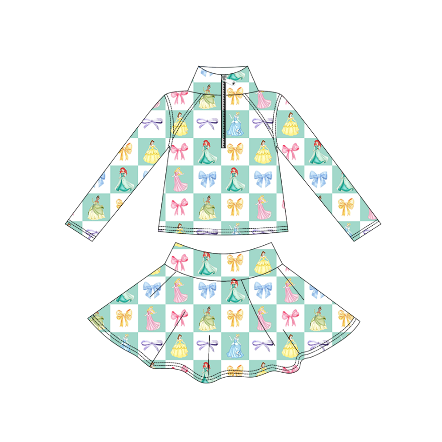 Custom moq 5 mix size eta 6-8weeks baby girl clothes bow long sleeve pants set 3 and dress 2 and skirts sets-25.11.10