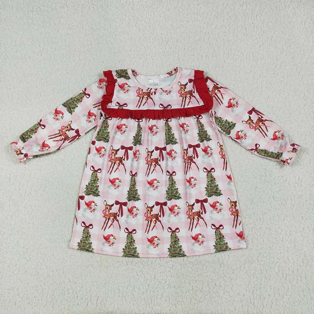 RTS Sibling baby girls clothes Christmas long Sleeve pants sets and dress and rompers