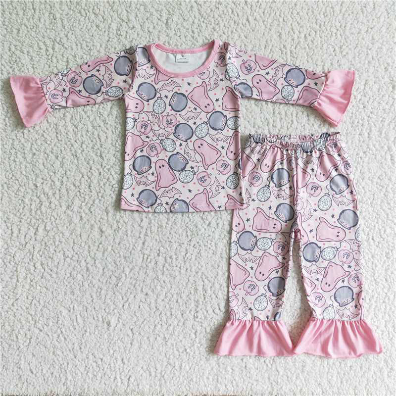 SALES NEW Baby Girls Halloween Ghost Pajamas Sleepwear Clothes Sets Infant Costume Outfit Toddler Girls Nightwear Set
