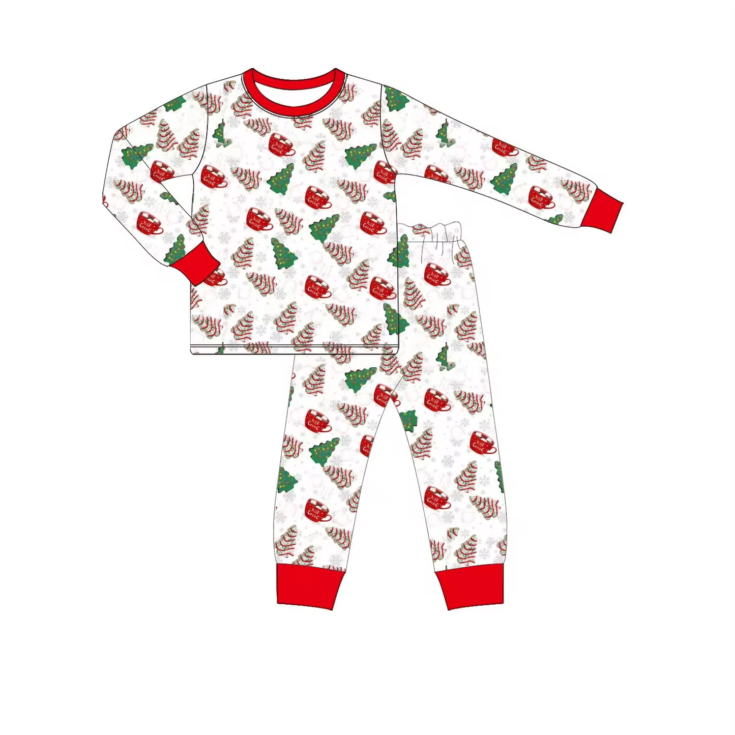 Custom moq 3 eta 6-8weeks Wooden Strip Tattoo Christmas Tree Cup Red Elastic Cuff Long Sleeve Suit