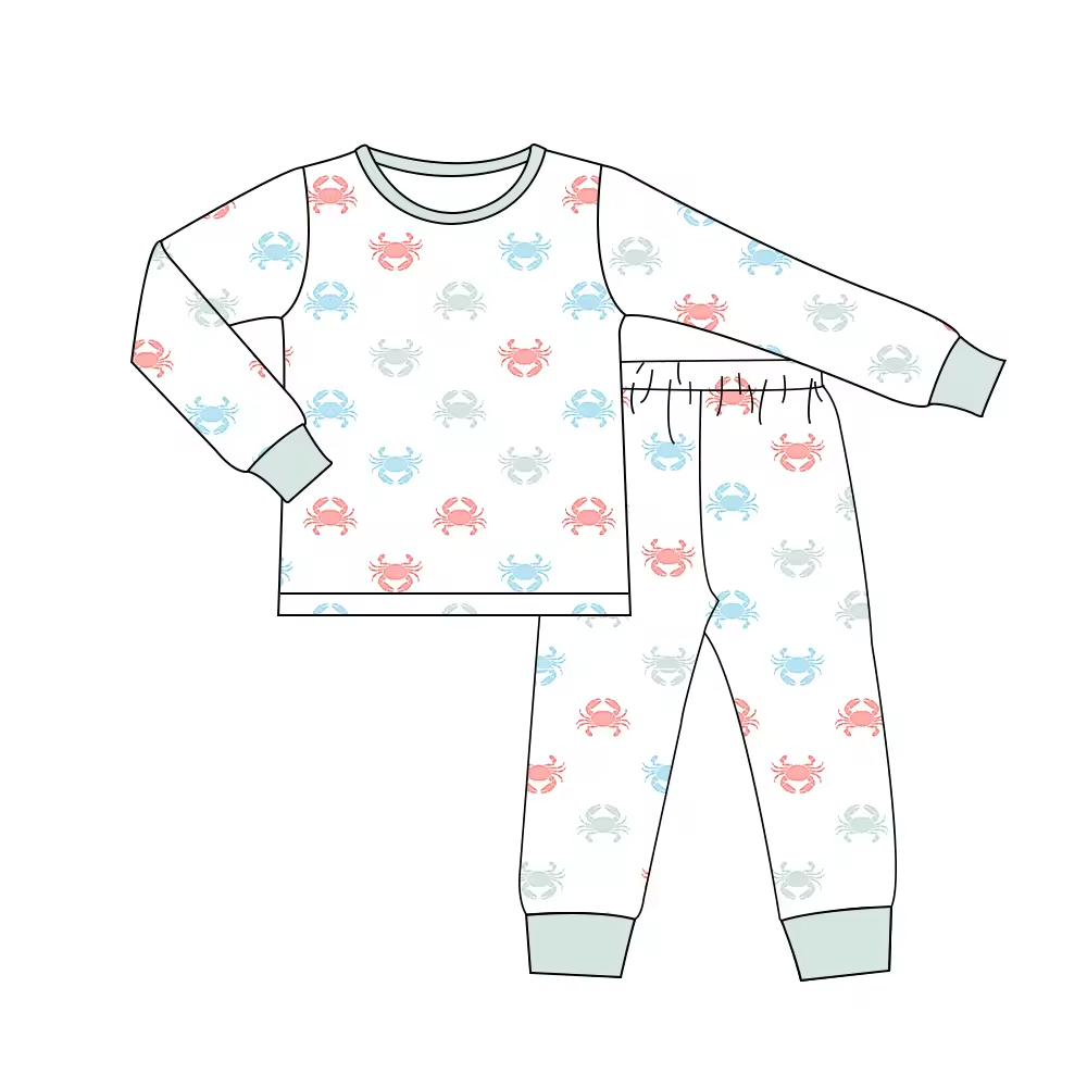 Custom moq 3 eta 6-8weeks White Crab Long Sleeve Suit