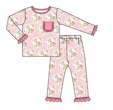 Custom moq 3 eta 6-8weeks Rei character pink pocket lace long sleeve suit