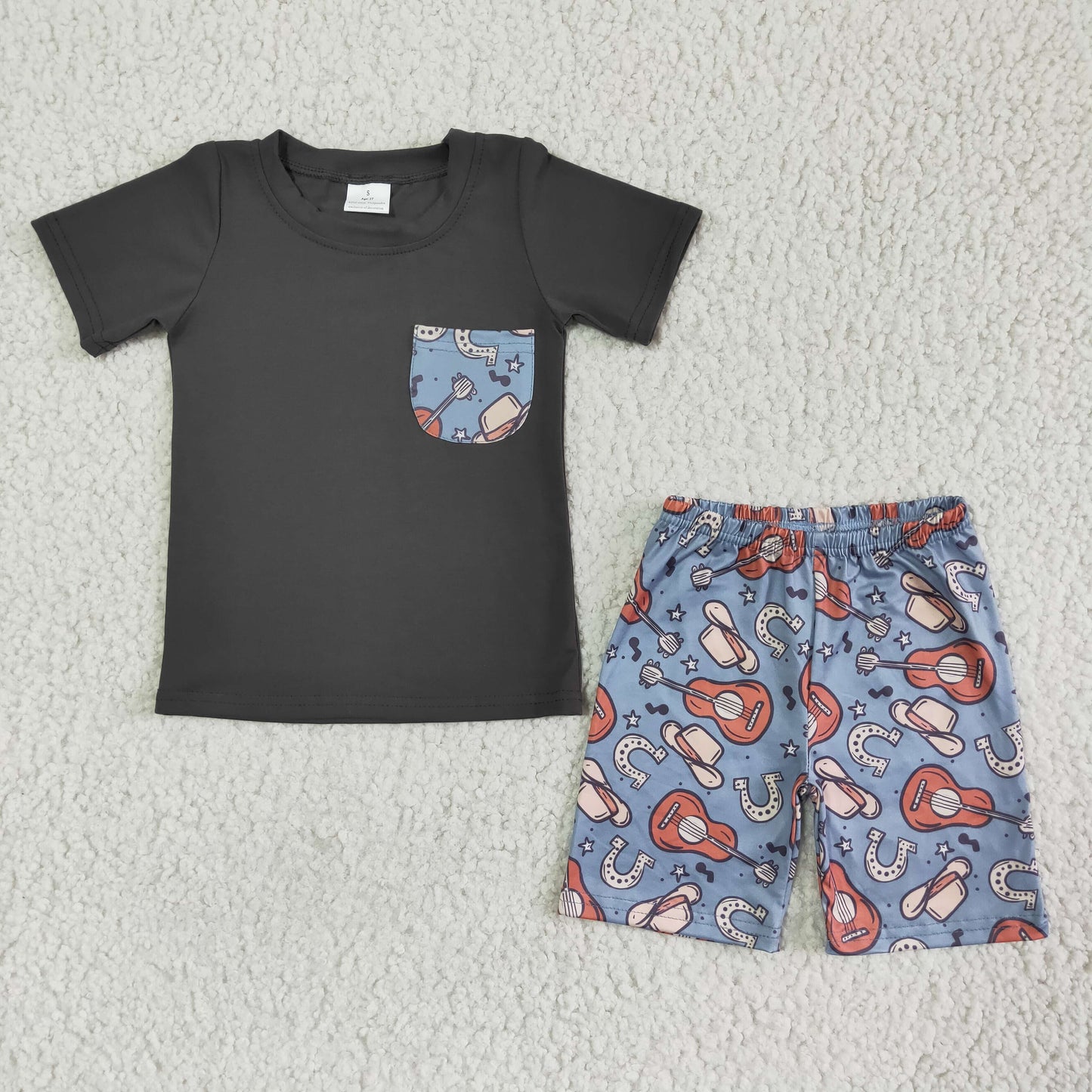BLACK COTTON top with shorts outfits