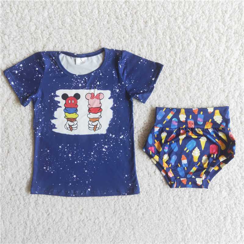 Ice Cream Short Sleeve Thong Set