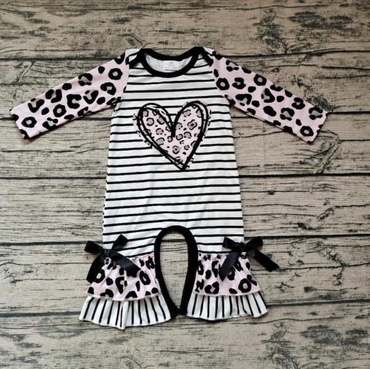 Valentine's day long sleeve romper
