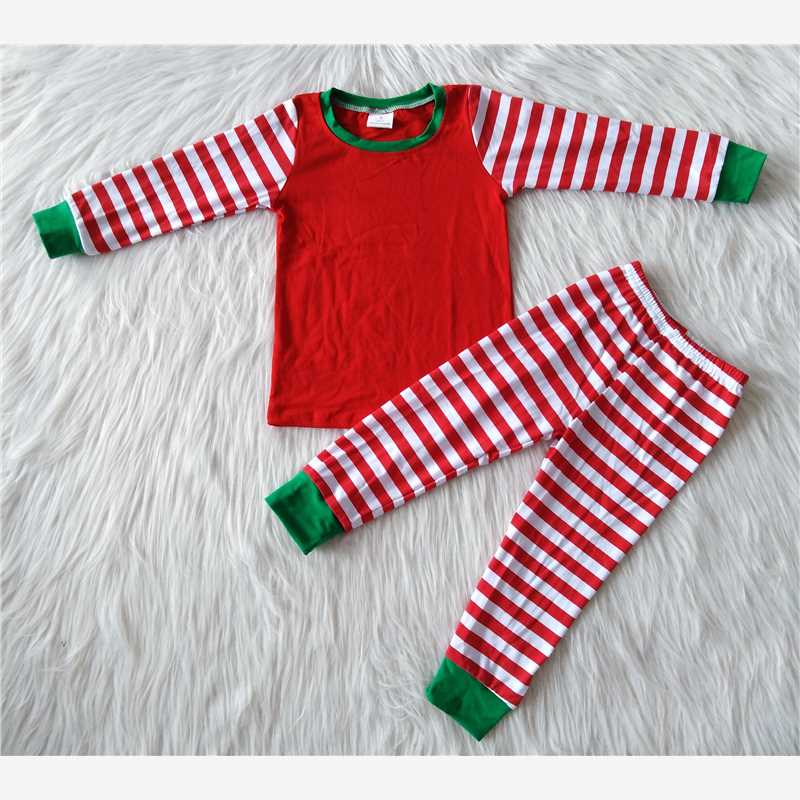 red white striped girl pajamas