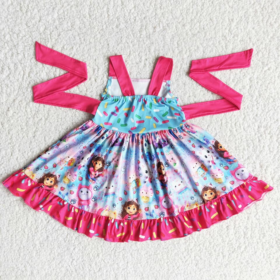 pink and purple twirl summer dress