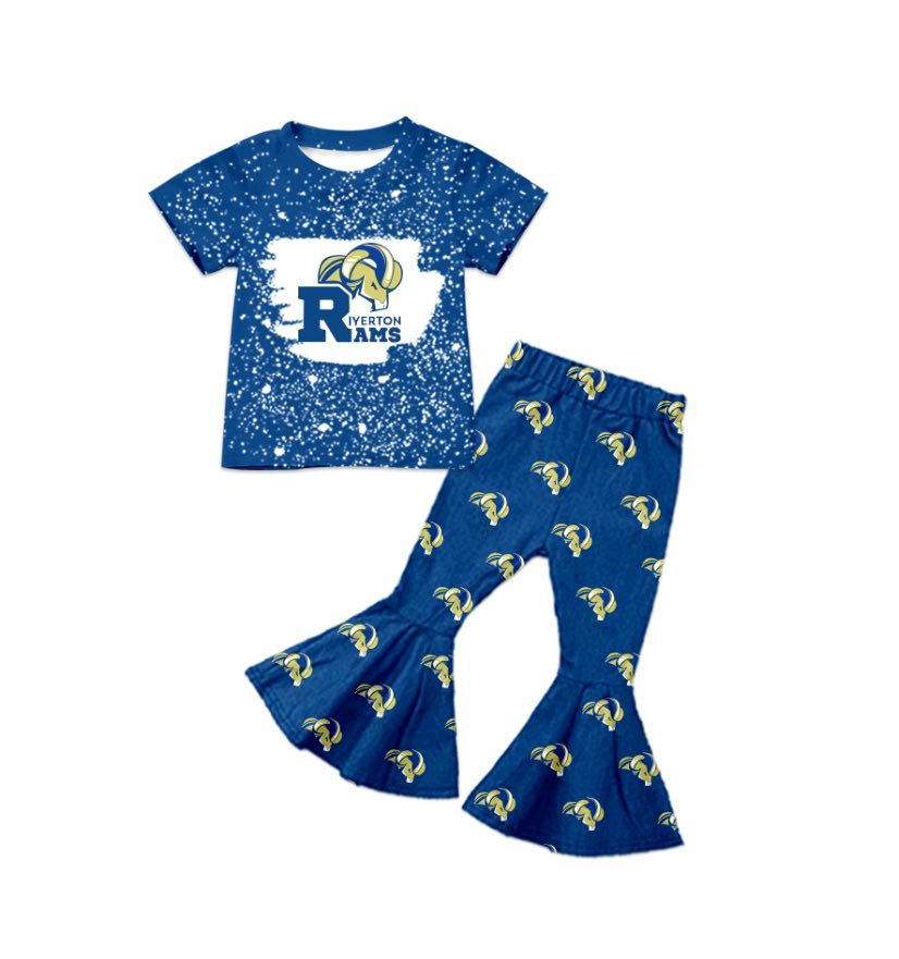 blue outfits custom