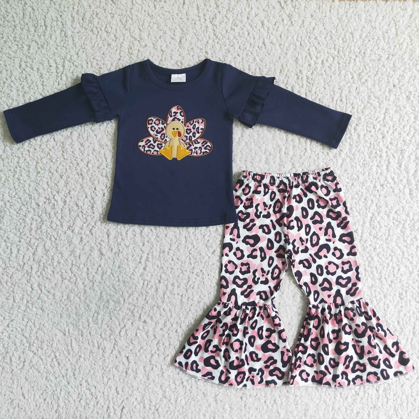 GLP0061 Turkey Thanksgiving clothes long sleeve long pants kids boutique outfits baby girls fall clothing clothes set