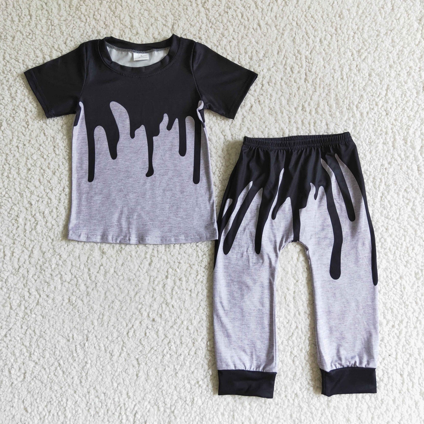 rts no moq BSPO0029 Kids Clothing Boys Short Sleeve Top And Long Pants