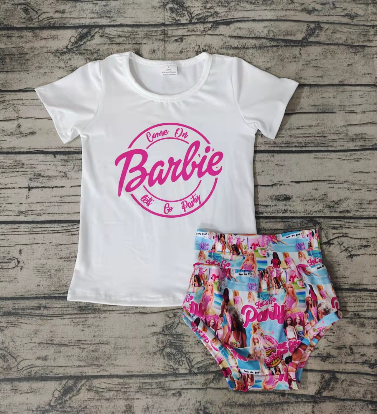white top with bummines sets