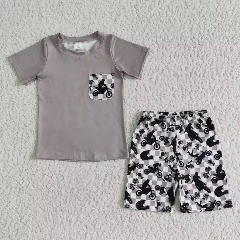 gray color top with shorts