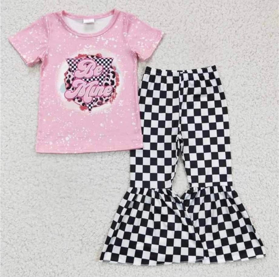 girls pink top with pants outfits be