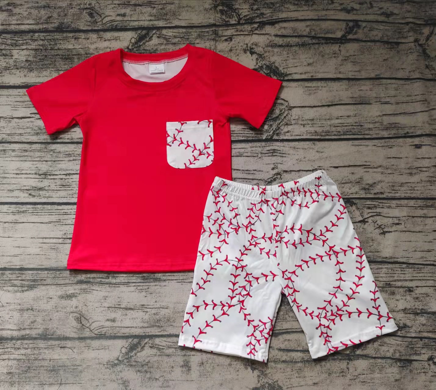 boys red cotton with shorts outfits