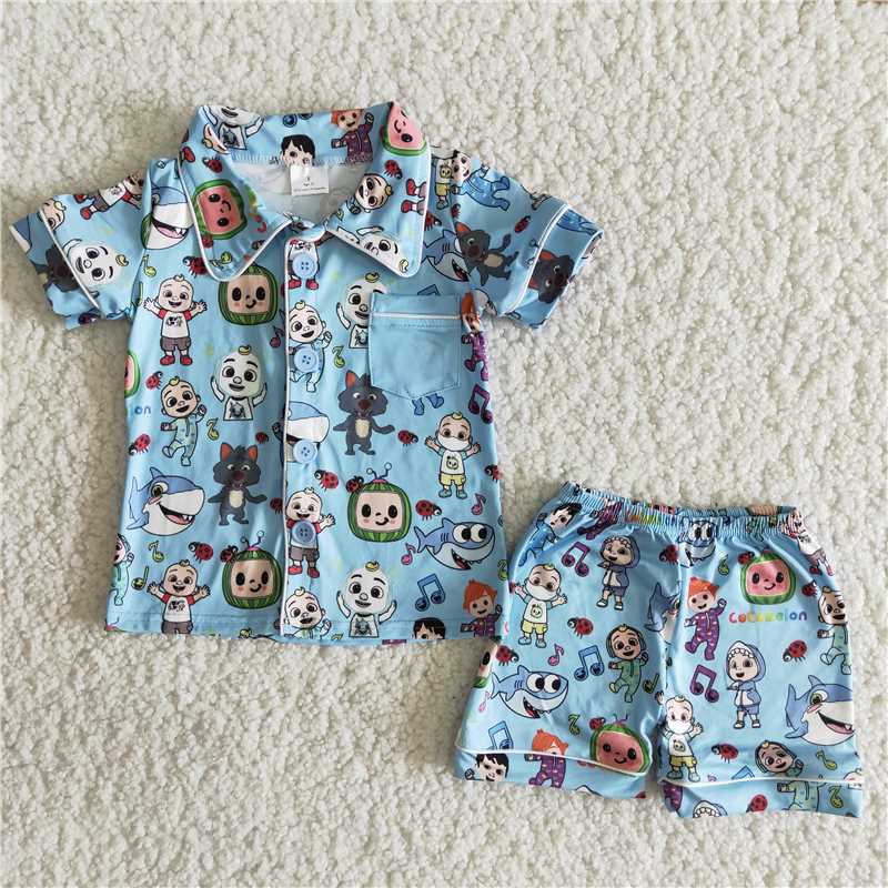 Blue Boys Pajama Set