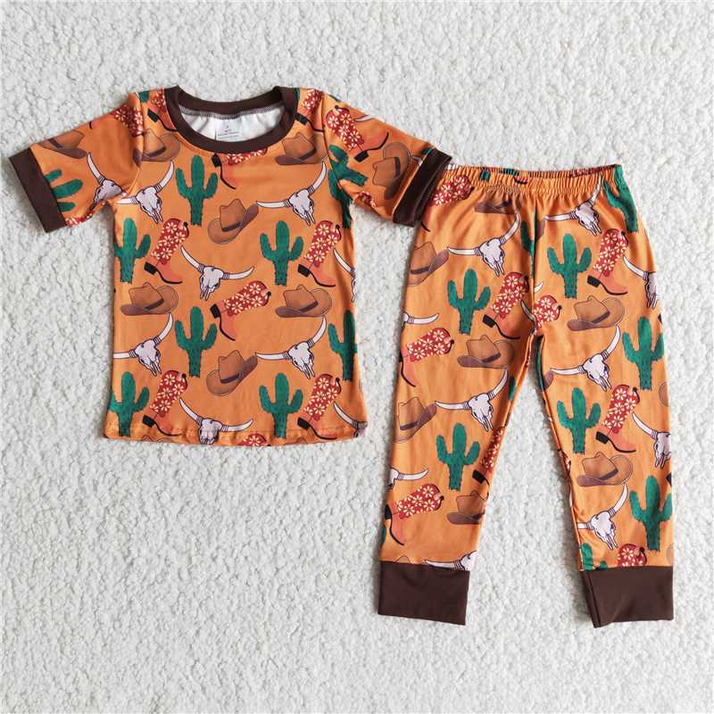 Boys Cactus Short Sleeve Pants Set