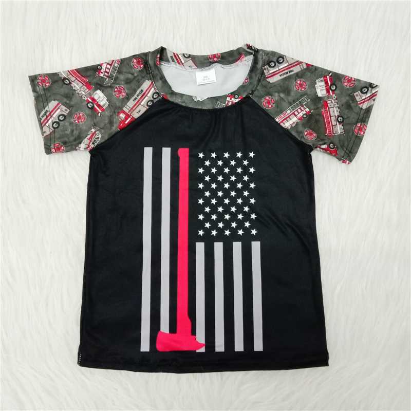 C5-5-1 Car Grey Green Short Sleeve Top