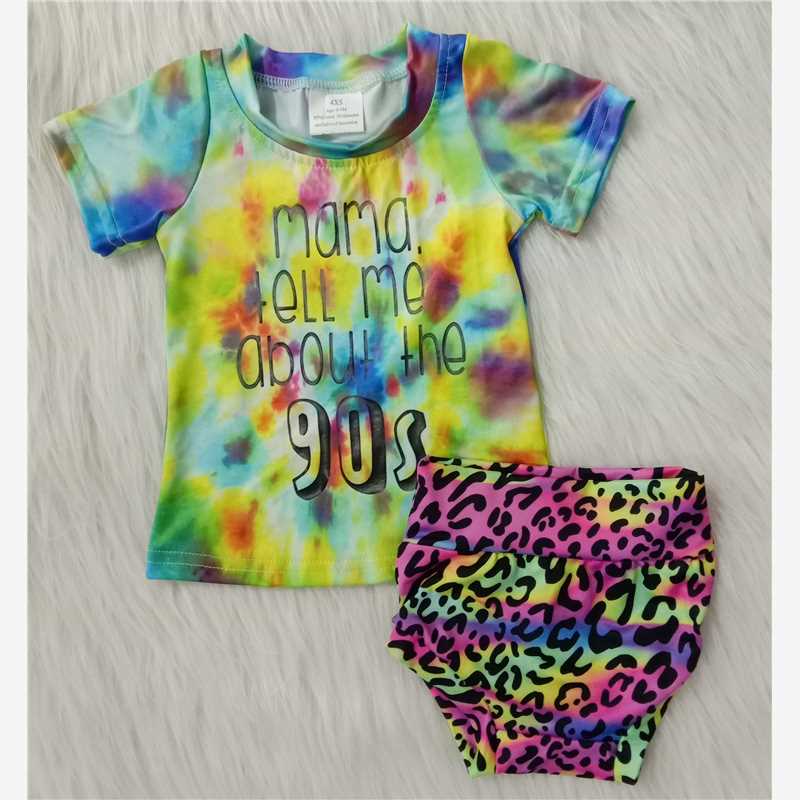 Tie-dye and leopard print bummines sets