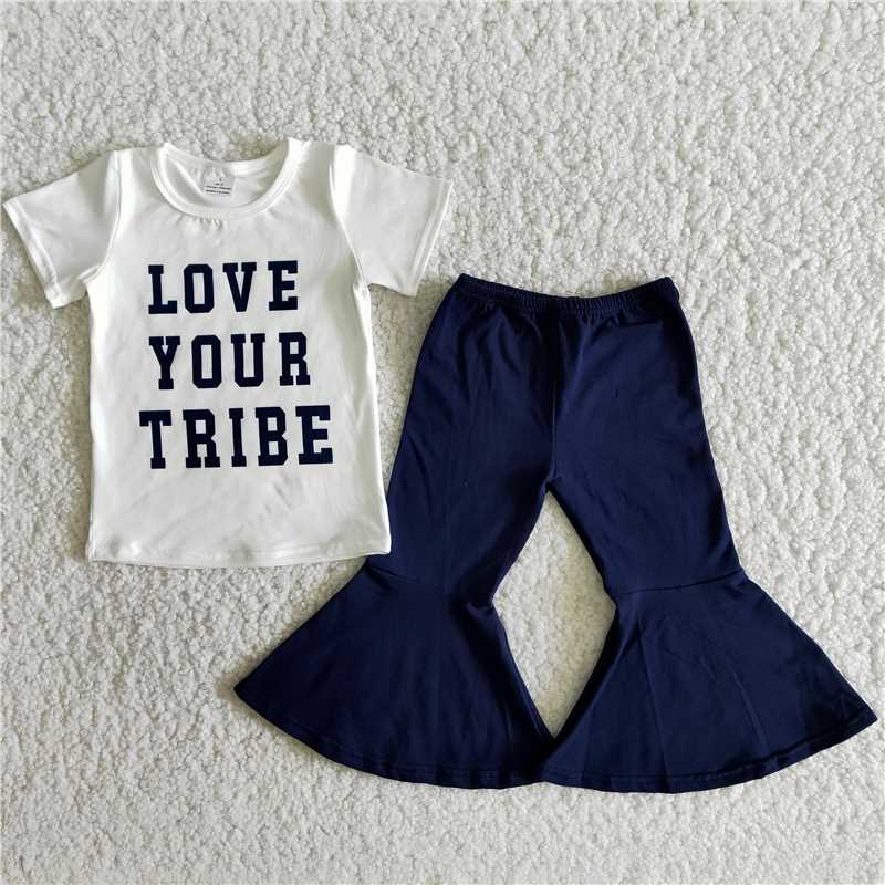 Beige alphabet tribe black trouser suit